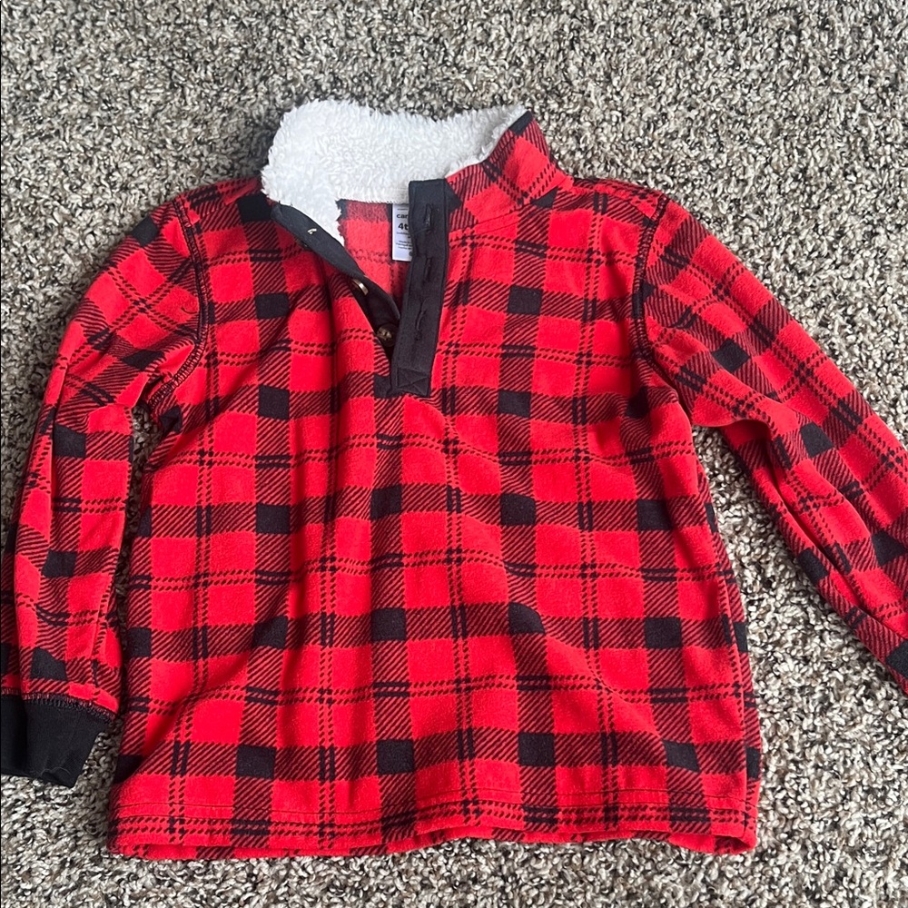 Carter's Red and Black Plaid Kids Sweater